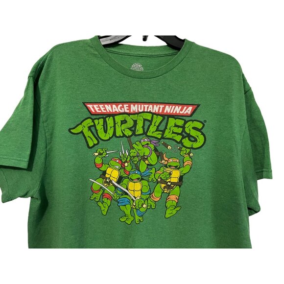 Nickelodeon TMNT TShirt Sz Large Unisex Green 2013 Teenage Mutant Ninja Turtle - Picture 2 of 4